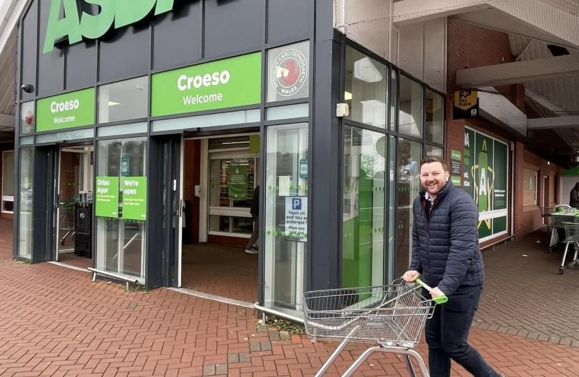 Samuel Kurtz at the ASDA store in Pembroke Dock