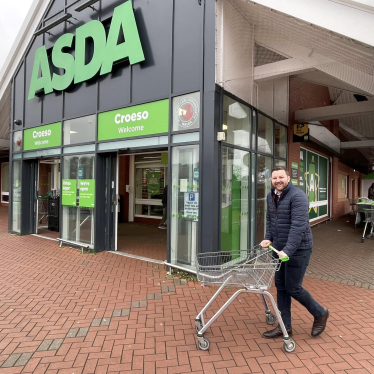 Samuel Kurtz at the ASDA store in Pembroke Dock